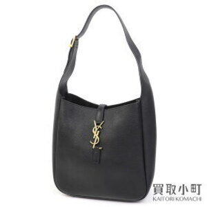 Saint Laurent Yves LE Bag YSL Hobo Shoulder Handbag Black Calfskin